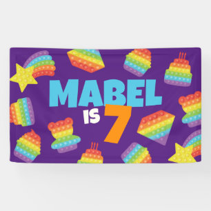 Pop!   Einladung zum Geburtstag im Hintergrund Banner