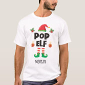 Pop elf Familie passend Weihnachtskleidung Namensg T-Shirt (Vorderseite)