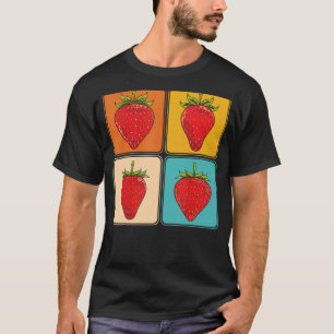 Pop Erdbeeren Sommer Früchte Rote Berry Erdbeere T-Shirt