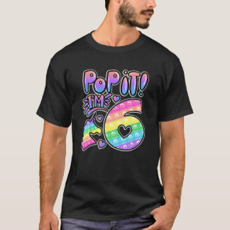 Pop Es 6te Geburtstag Girls Boys 6 Jahre altes Fid T-Shirt