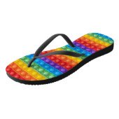 Pop Es bricht farbenfrohe Muster Badesandalen (Schrägansicht)