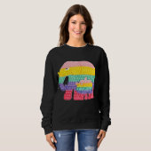 Pop Es fidget Spiel Elephantin Mutter und Baby Sweatshirt (Vorne ganz)