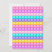 Pop es fidget Spielzeug Einhorn Regenbogen Geburts Einladung (Rückseite)