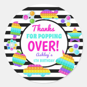 Pop Es Geburtstagsaufkleber, Pop über Aufkleber