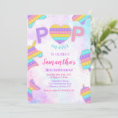 Pop Es Geburtstagseinladung Einladung (Stehend Vorderseite)