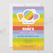 Pop es Geburtstagsparty Einladung (Vorderseite)