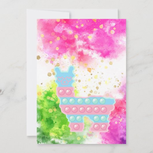 Pop Es Geburtstagsparty 🥳 Einladung (Rückseite)