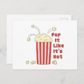 Pop es ist so, als wäre es heiß postkarte (Vorne/Hinten)