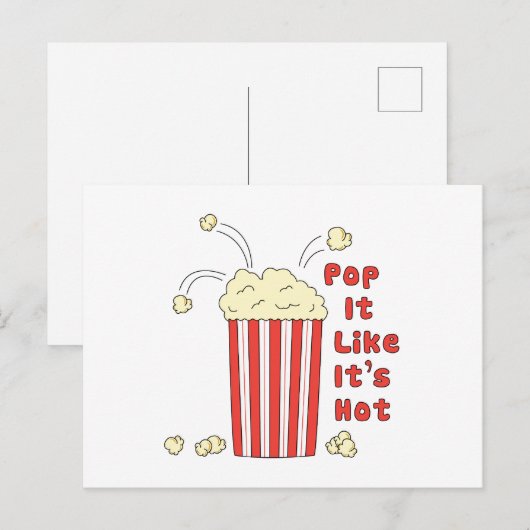 Pop es ist so, als wäre es heiß postkarte (Vorne/Hinten)