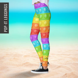 Pop es mit Ihrem Namen elegante bunte Sportyoga Leggings