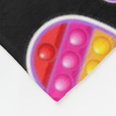 Pop es Regenbogen Schmetterlinge und Herzen Fleecedecke (Ecke)