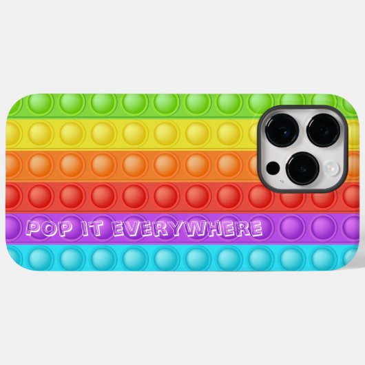 Pop es überall mit Text farbig Case-Mate iPhone Hülle (Rückseite (Horizontal))