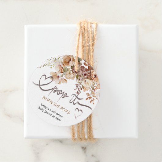 Pop es, wenn sie eine Blumendusche Pop Geschenkanhänger (Beispiel)