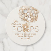 Pop es, wenn sie Geschlechtsneutrale Babydusche Po Geschenkanhänger (Vorderseite)