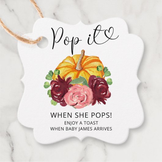 Pop es, wenn sie Kürbis Pop Geschenkanhänger (Vorderseite)