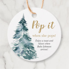 Pop es, wenn sie Pop Aquarell Weihnachtsbaum Geschenkanhänger