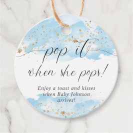 Pop es, wenn sie Pop Aquarellgold weiß Geschenkanhänger