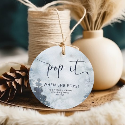 Pop es, wenn sie Pop Aquarellwald Geschenkanhänger