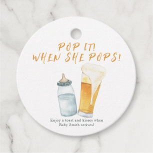 Pop es, wenn sie Pop! Baby braut Babydusche Geschenkanhänger