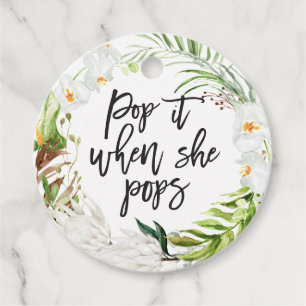 Pop es, wenn sie Pop Baby Dusche Party Geschenkanhänger