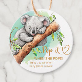 Pop es, wenn sie Pop Baby Koala Baby Dusche Geschenkanhänger