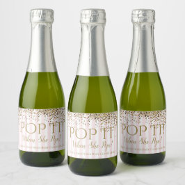 Pop es, wenn sie Pop! BABY Sparkle Dusche Party Schaumweinetikett