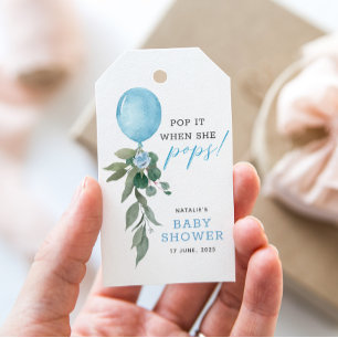 Pop es, wenn sie Pop Balloon Greenerenery Baby Dus Geschenkanhänger
