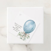 Pop es, wenn sie Pop Blue Balloon Bow Greenerie Geschenkanhänger (Beispiel)