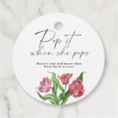 Pop es, wenn sie Pop elegante Bouquet-Blume Geschenkanhänger (Vorderseite)