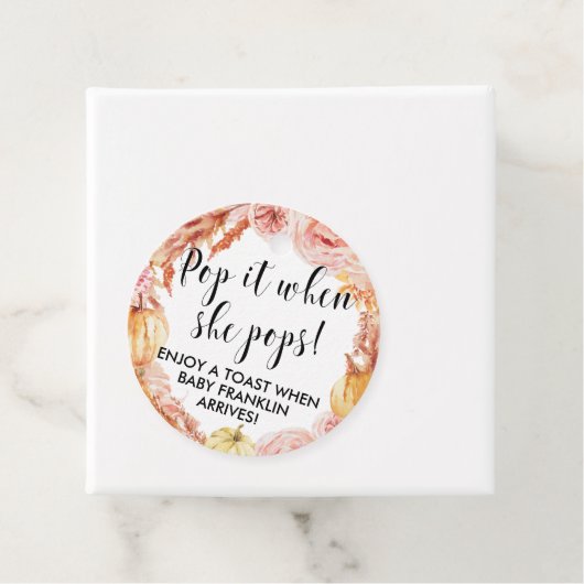 Pop es, wenn sie Pop fallen Baby Showfaffer Anhäng Geschenkanhänger (Beispiel)