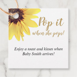 Pop es, wenn sie Pop! Farbige Sonnenblume Geschenkanhänger