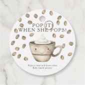 Pop es, wenn sie Pop! Kaffeemaschine Geschenkanhänger (Rückseite)