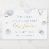 Pop es, wenn sie Pop Mini Sparkling Weinflasche L Schaumweinetikett (Einzelnes Label)