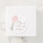 Pop es, wenn sie Pop Pink Balloon Baby Dusche Geschenkanhänger (Beispiel)