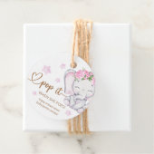 Pop es, wenn sie Pop pink Elephant Baby Dusche. Geschenkanhänger (Beispiel)