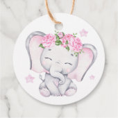 Pop es, wenn sie Pop pink Elephant Baby Dusche. Geschenkanhänger (Rückseite)