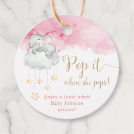 Pop es, wenn sie Pop Pink Gold niedliche Babyelefo Geschenkanhänger