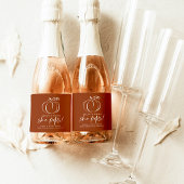 Pop es, wenn sie Pop Pumpkin Terracotta Baby Dusch Schaumweinetikett