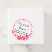 Pop es, wenn sie Pop rosa Blumen Geschenkanhänger (Beispiel)