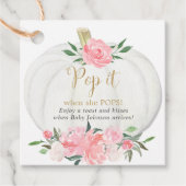 Pop es, wenn sie Pop rosa Goldkürbis fallen Dusche Geschenkanhänger (Vorderseite)