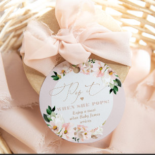 Pop es, wenn sie Pop rötet Blumen Gefallen Tags Geschenkanhänger