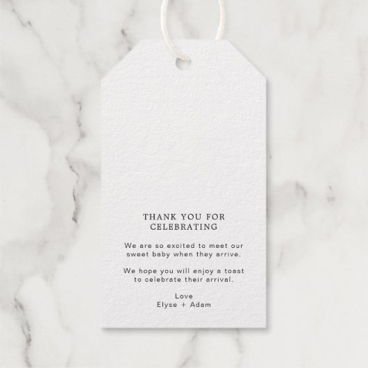 Pop es, wenn sie Pop Silberstreifen-Gabe-Markierun Geschenkanhänger (Rückseite)