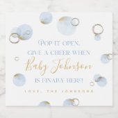 Pop es, wenn sie Pop Sparkling Wein Flasche Etiket Schaumweinetikett (Einzelnes Label)