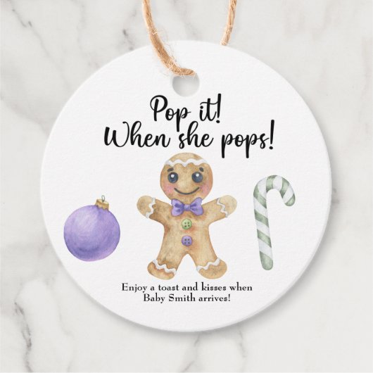 Pop es, wenn sie Pop! Spekulatius-Männchen Geschenkanhänger (Vorderseite)