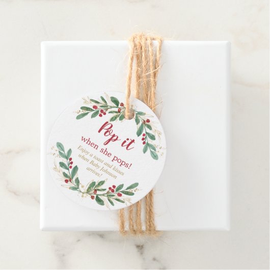 Pop es, wenn sie Pop Weihnachtsgrün rot heilig Geschenkanhänger (Beispiel)