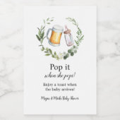 Pop es, wenn sie Pop Weinetikett (Einzelnes Label)