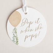 Pop es, wenn sie Pops Gold Balloon Baby Dusche Geschenkanhänger