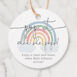 Pop es, wenn sie Regenbogen pastellfarben Aquarell Geschenkanhänger