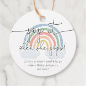 Pop es, wenn sie Regenbogen pastellfarben Aquarell Geschenkanhänger (Vorderseite)