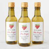 Pop es, wenn sie Strawberry Pop Baby Dusche Weinetikett (Flaschen)